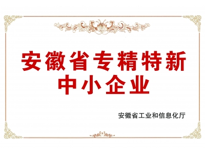 安徽省专精特新中小企业